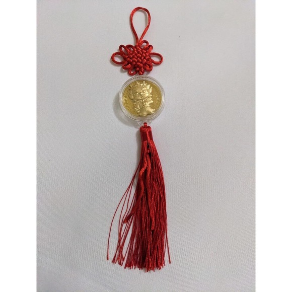 Chinese Dragon Red Knot Wall Car Hanging Feng Shui Lucky Wealth Prosperity St#2 - Picture 2 of 5